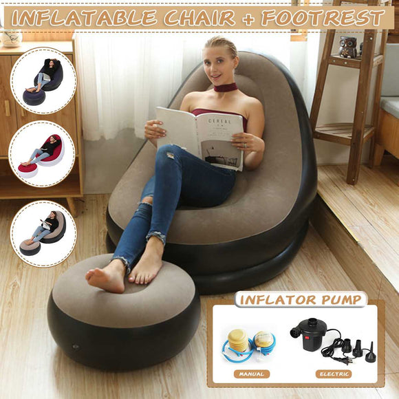Inflatable Folding Recliner with Pump Included-TopOnlineBargains.Com
