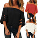 Womens Off Shoulder Mesh Blouse-TopOnlineBargains.Com
