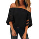 Womens Off Shoulder Mesh Blouse-TopOnlineBargains.Com