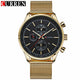 Curren Men Quartz Watch with Gold Mesh Strap-TopOnlineBargains.Com