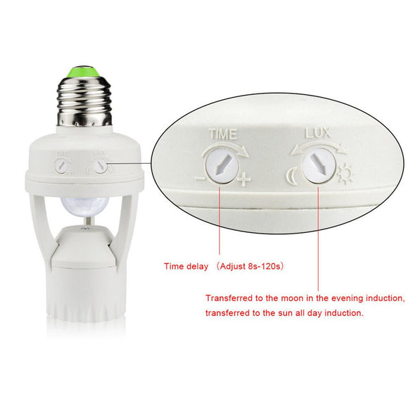 E27 Lamp Socket Motion and Light Sensor-TopOnlineBargains.Com
