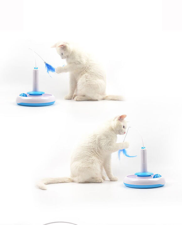 Electric Teaser Interactive Rotating Cat Toy-TopOnlineBargains.Com
