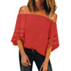 Womens Off Shoulder Mesh Blouse-TopOnlineBargains.Com