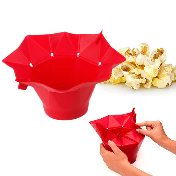 Silicone Folding Bucket Microwave Popcorn Machine-TopOnlineBargains.Com
