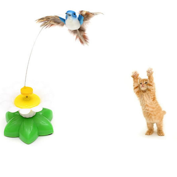 Electric Rotating Colorful Birdie For Cats-TopOnlineBargains.Com