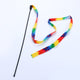 Pet Cat Toy Rainbow Stripe Cloth Feather Tease-TopOnlineBargains.Com