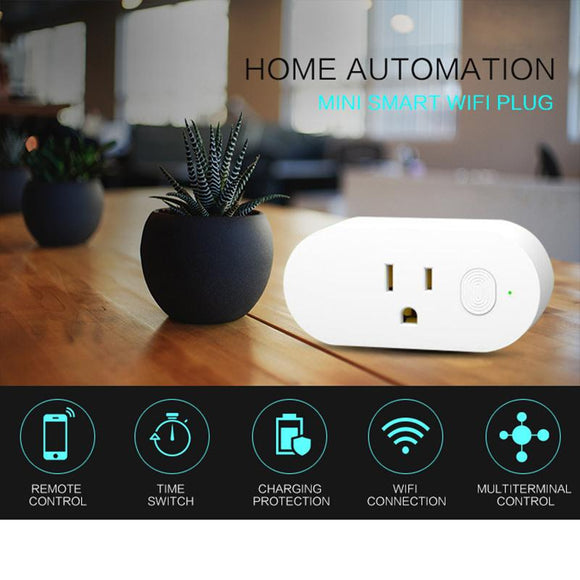 Smart Plug Wi-Fi Enabled Outlet w/ Alexa Echo & Google Home Compatible Control Remotely and No Hub Required-TopOnlineBargains.Com