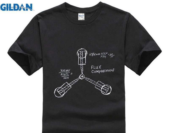 Fashion Short Sleeve T Shirt-Back to the Future Cult Film-Flux Capacitor-TopOnlineBargains.Com