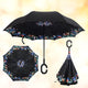 Windproof Reverse Folding Double Layer Inverted Umbrella w/ C-Hook-TopOnlineBargains.Com